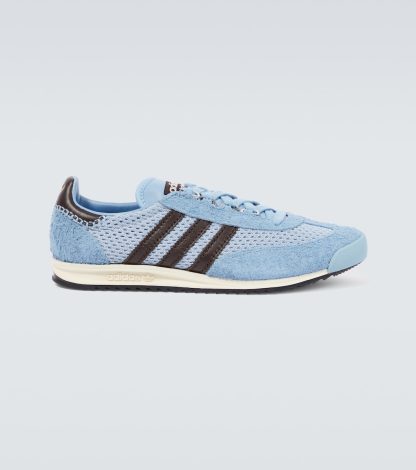 nep luxe Adidas x Wales Bonner SL76 met leer afgezette sneakers blauw