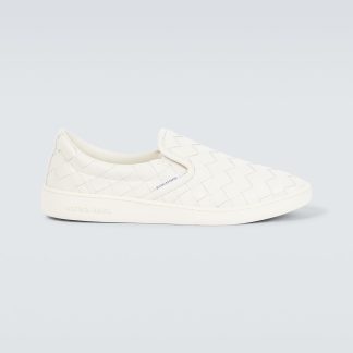 nep luxe Bottega Veneta Sawyer leren slip-on sneakers wit