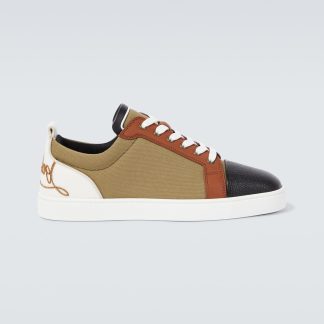 nep luxe Christian Louboutin Fun Louis Junior leren en canvas sneakers veelkleurig