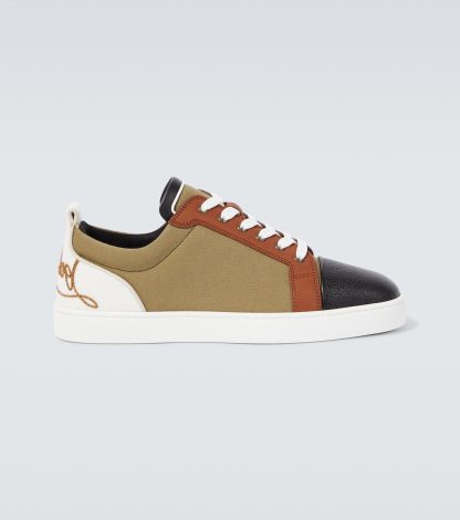 nep luxe Christian Louboutin Fun Louis Junior leren en canvas sneakers veelkleurig