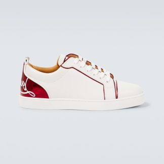 nep luxe Christian Louboutin Fun Louis Junior leren sneakers wit