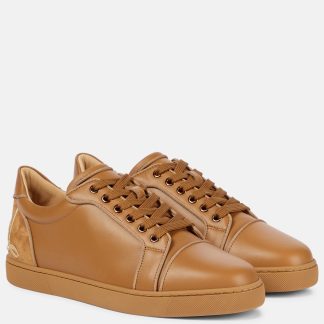 nep luxe Christian Louboutin Fun Vieira leren sneakers bruin