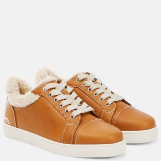 nep luxe Christian Louboutin Vierissima sneakers met schaarrand bruin