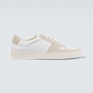 nep luxe Common Projects BBall Duo sneakers van leer en suède wit