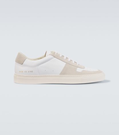 nep luxe Common Projects BBall Duo sneakers van leer en suède wit