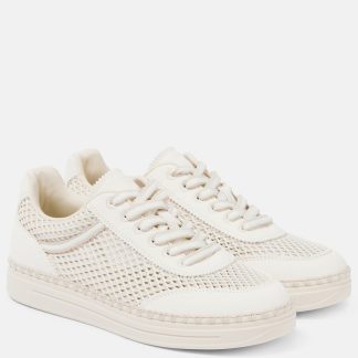 nep luxe Jimmy Choo Rimini sneakers met nubuckrand neutralen