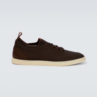 nep luxe Loro Piana Soho Walk sneakers bruin