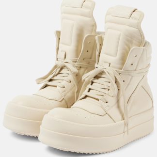 nep luxe Rick Owens Bumper leren high-top sneakers wit