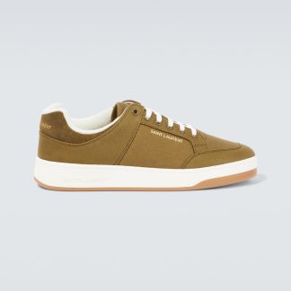 nep luxe Saint Laurent SL/61 canvas low-top sneakers groen