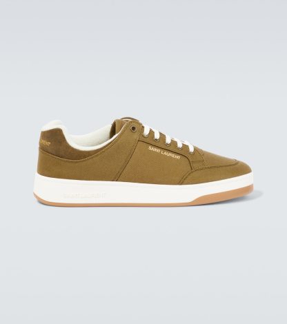 nep luxe Saint Laurent SL/61 canvas low-top sneakers groen