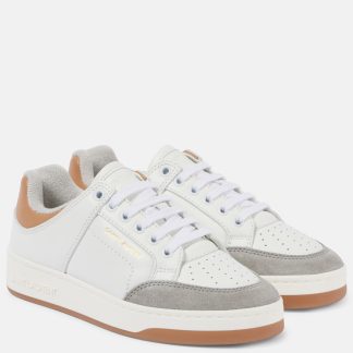 nep luxe Saint Laurent SL/61 sneakers van suèdeleer wit