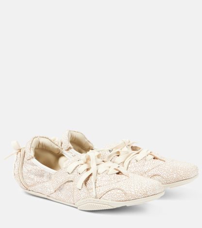 replica ontwerper Acne Studios Leren sneakers wit