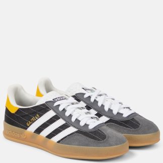 replica ontwerper Adidas Met suède afgezette sneakers Gazelledoor zwart