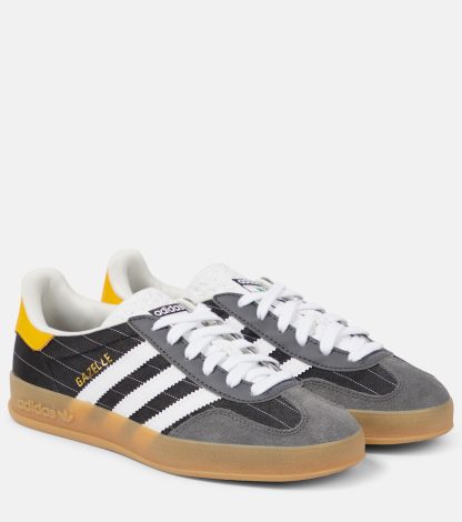 replica ontwerper Adidas Met suède afgezette sneakers Gazelledoor zwart