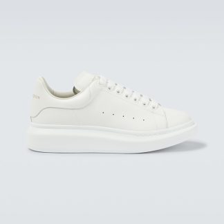 replica ontwerper Alexander McQueen Oversized leren sneakers wit