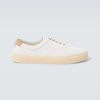 replica ontwerper Brunello Cucinelli Suède sneakers wit