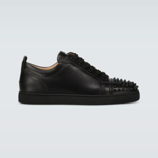 replica ontwerper Christian Louboutin Louis Junior Spikes sneakers zwart