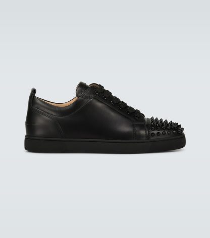 replica ontwerper Christian Louboutin Louis Junior Spikes sneakers zwart