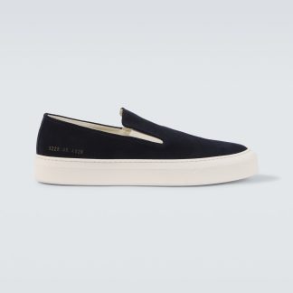 replica ontwerper Common Projects Suède slip-on sneakers blauw