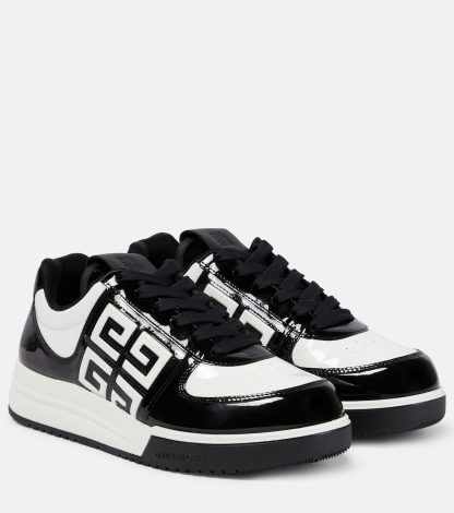 replica ontwerper Givenchy G4 leren sneakers zwart