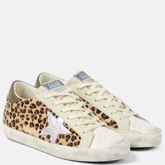 replica ontwerper Golden Goose Super-Star leren sneakers met luipaardprint veelkleurig