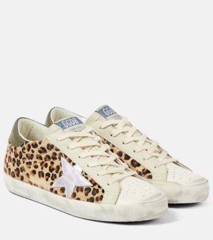 replica ontwerper Golden Goose Super-Star leren sneakers met luipaardprint veelkleurig