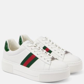 replica ontwerper Gucci Gucci Ace leren sneakers wit