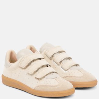 replica ontwerper Isabel Marant Beth suède sneakers beige