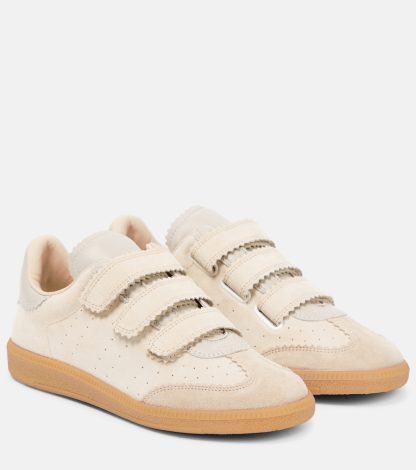 replica ontwerper Isabel Marant Beth suède sneakers beige