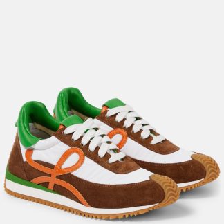 replica ontwerper Loewe Flow Runner suède sneakers veelkleurig