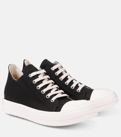 replica ontwerper Rick Owens DRKSHDW Vintage denim sneakers zwart