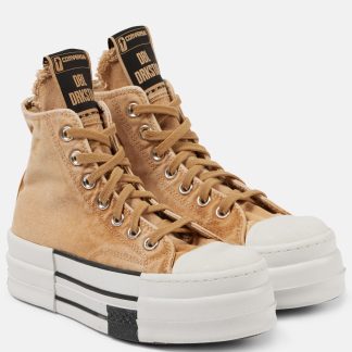 replica ontwerper Rick Owens x Converse DBL DRKSTAR Chuck 70 sneakers bruin