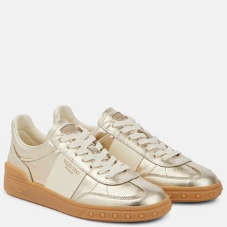 replica ontwerper Valentino Garavani Upvillage metallic leren sneakers veelkleurig